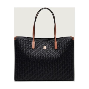 Tommy Hilfiger Shopperka TH CITY | z dodatkiem skóry