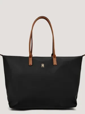 Tommy Hilfiger Shopperka | z dodatkiem skóry