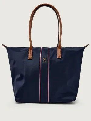 Tommy Hilfiger Shopperka | z dodatkiem skóry