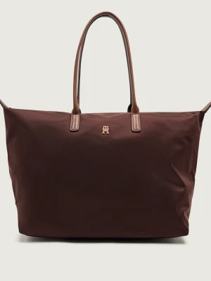 Tommy Hilfiger Shopperka | z dodatkiem skóry brązowy