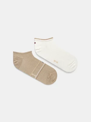 Tommy Hilfiger skarpetki 2-pack damskie kolor beżowy 701232978