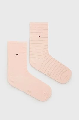 Tommy Hilfiger skarpetki (2-pack) damskie kolor różowy
