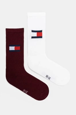 Tommy Hilfiger skarpetki 2-pack kolor bordowy Tommy Jeans