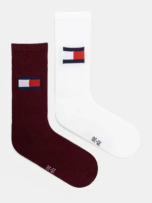 Tommy Hilfiger skarpetki 2-pack kolor bordowy Tommy Jeans