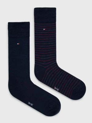 Tommy Hilfiger skarpetki 2-pack męskie kolor granatowy 100001496