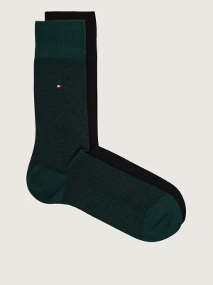 Tommy Hilfiger Skarpety 2-pack Birdseye butelkowa zieleń
