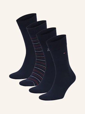 Tommy Hilfiger Skarpety, 4 Pary, Z Pudełkiem Prezentowym blau