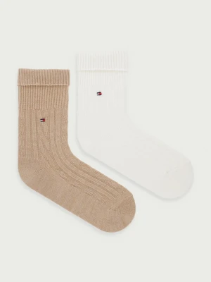 Tommy Hilfiger skarpety damskie 2-pack beżowy