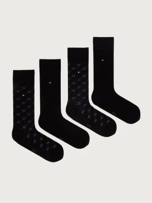 Tommy Hilfiger skarpety męskie z bawełną 4-pack czarny