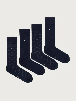Tommy Hilfiger skarpety męskie z bawełną 4-pack granatowy