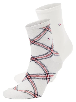 Tommy Hilfiger Skarpety w 2-paku Kobiety Bawełna biały jednolity,