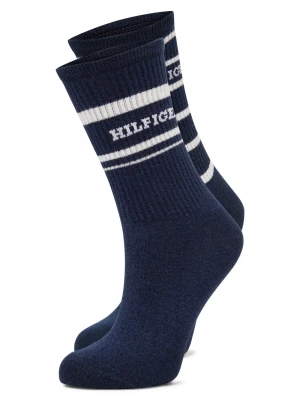 Tommy Hilfiger Skarpety w 2-paku Kobiety drobna dzianina niebieski jednolity,