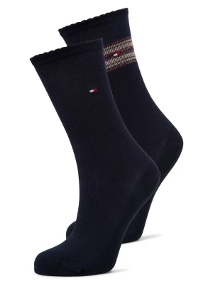 Tommy Hilfiger Skarpety w 2-paku Kobiety drobna dzianina niebieski jednolity,