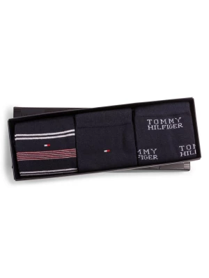 Tommy Hilfiger Skarpety w 3-paku Mężczyźni Bawełna niebieski wzorzysty,