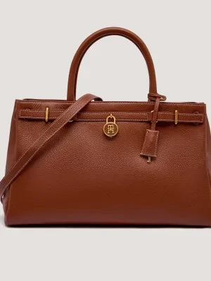 Tommy Hilfiger Skórzana shopperka AMERICAN ICON