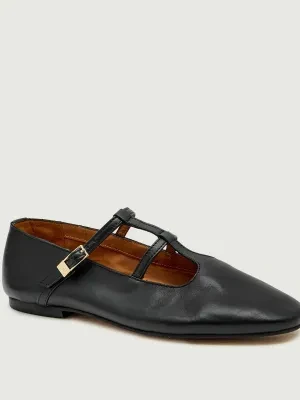 Tommy Hilfiger Skórzane baleriny T-Bar