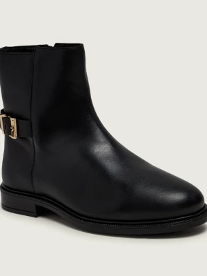 Tommy Hilfiger Skórzane botki czarny