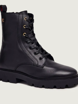 Tommy Hilfiger Skórzane botki czarny