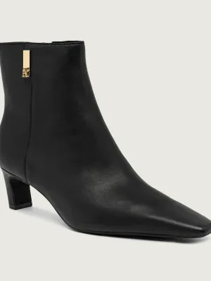 Tommy Hilfiger Skórzane botki na słupku