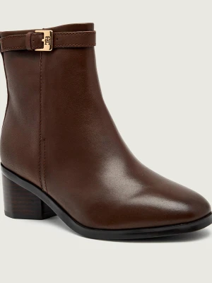 Tommy Hilfiger Skórzane botki na słupku