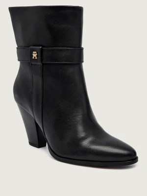 Tommy Hilfiger Skórzane botki na słupku