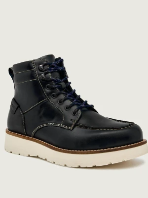 Tommy Hilfiger Skórzane buty wysokie AMERICAN czarny