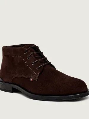 Tommy Hilfiger Skórzane buty wysokie CORPORATE