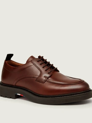 Tommy Hilfiger Skórzane derby brązowy