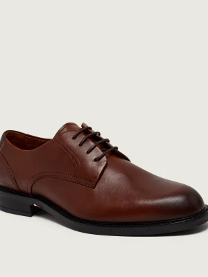 Tommy Hilfiger Skórzane derby Corporate brązowy