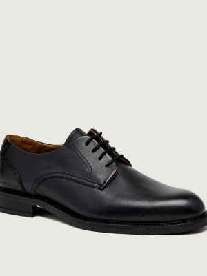 Tommy Hilfiger Skórzane derby Corporate czarny