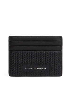 Tommy Hilfiger Skórzane etui na karty czarny