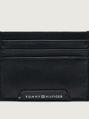 Tommy Hilfiger Skórzane etui na karty Corp czarny
