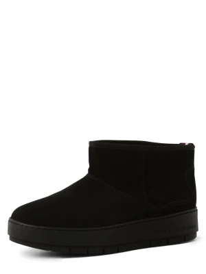 Tommy Hilfiger Skórzane kozaki Kobiety skóra czarny jednolity,