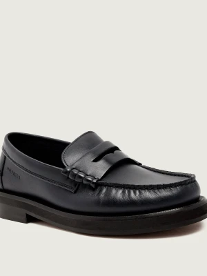 Zdjęcie produktu Tommy Hilfiger Skórzane loafersy CLASSIC HIGH granatowy