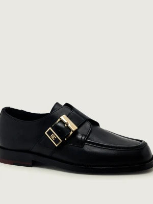 Tommy Hilfiger Skórzane loafersy czarny