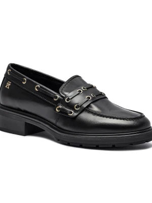 Tommy Hilfiger Skórzane loafersy Nautical Eyelets Leather
