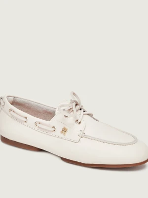 Tommy Hilfiger Skórzane mokasyny ecru