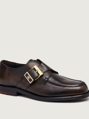 Tommy Hilfiger Skórzane loafersy brązowy