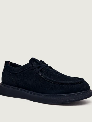 Tommy Hilfiger Skórzane półbuty granatowy