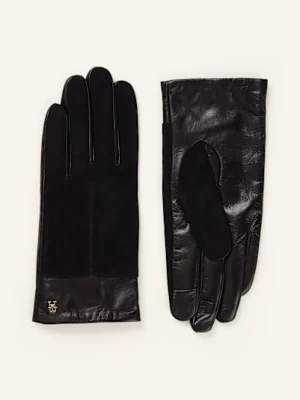 Tommy Hilfiger Skórzane Rękawiczki schwarz