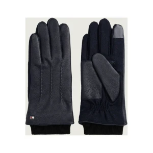 Tommy Hilfiger Skórzane rękawiczki | z dodatkiem wełny