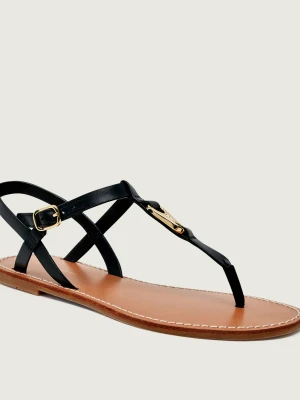 Tommy Hilfiger Skórzane sandały czarny