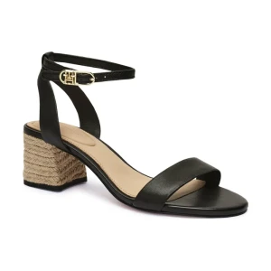 Tommy Hilfiger Skórzane sandały na słupku