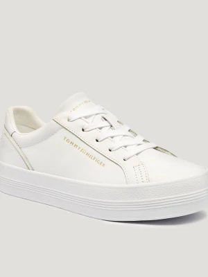 Tommy Hilfiger Skórzane sneakersy biały