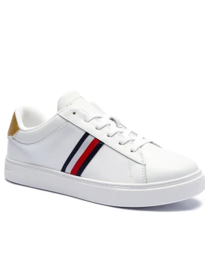 Tommy Hilfiger Skórzane sneakersy biały