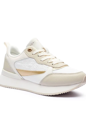 Tommy Hilfiger Skórzane sneakersy beżowy