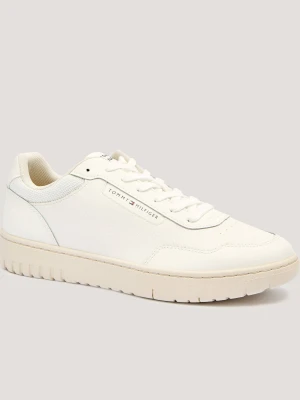 Tommy Hilfiger Skórzane sneakersy BASKET CORE biały