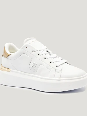 Tommy Hilfiger Skórzane sneakersy Chic biały