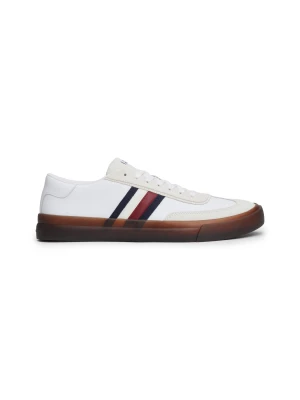 Tommy Hilfiger Skórzane sneakersy Cupset Terrace biały