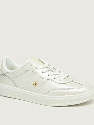 Tommy Hilfiger Skórzane sneakersy HERITAGE ecru